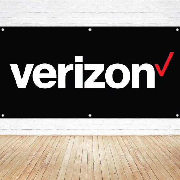 VERIZON Logo Vinyl Banner 4ft. Sign Cell Phone Provider Service Shop Signage New - Picture 1 of 6